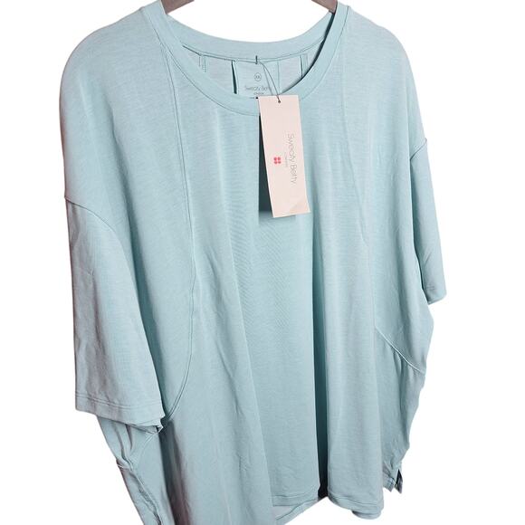 Soft Flow Studio T-Shirt - Muted Teal Blue Sweaty Betty - Picture 8 of 8